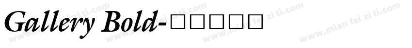 Gallery Bold字体转换